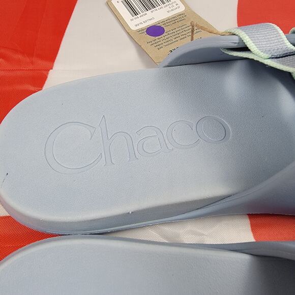 Chaco Chillos Slides Blue Mens Sz 7 (85) NWT